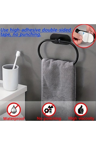 Gajeena Modern Silver Banyo Havluluk Organizer - Pratik Havlu Asma Aleti, Dayanıklı Ve Şık Tasarım Won121212-8ldm Siyah