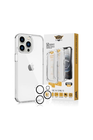 İphone Paket - Şeffaf Hybrid Kılıf + Easyfit 5d Ekran Koruyucu + Lens Koruyucu Şeffaf 5d Glass , İphone 13 Diğer