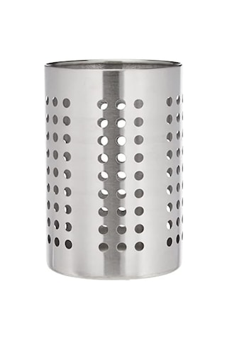 Ordnıng Mutfak Gereci Tutucu, Paslanmaz Çelik 18 X 12 X 12 Cm Açık Ahşap