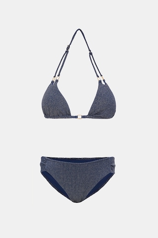 Maldives Lacivert Dolgusuz Üçgen Bikini Takım Lacivert