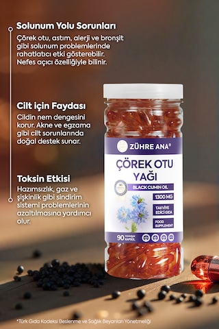 Çörek Otu Yağı Softjel 90 Kapsül 1300 Mg