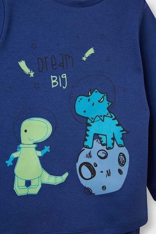 Defacto Erkek Bebek Pijama Takımı Dinozor Baskılı Uzun Kollu Üst Uzun Alt F0530a525auın59 İndigo