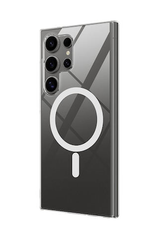 Zore Galaxy S25 Ultra Uyumlu Kılıf Kamera Korumalı Magsafe Sert Pc Porto Kapak-şe Şeffaf