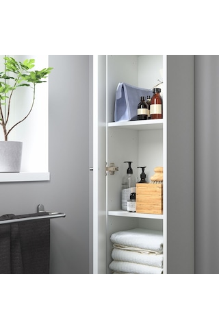 Banyo Boy Dolabı, Beyaz, 30x190 Cm Beyaz