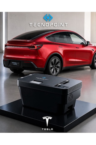 Tecnopoint 35 Lt Tesla Araç Buzdolabı 12v/24v Kompresörlü Soğutma Sistemi İle Enerji Tasarruflu