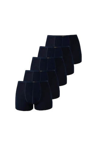 Marivento Premium Klasik Tarz Rahat Kesim Şhom Konfor Erkek İnce Bel Lastikli Bambu Boxer Lacivert 5'li Paket