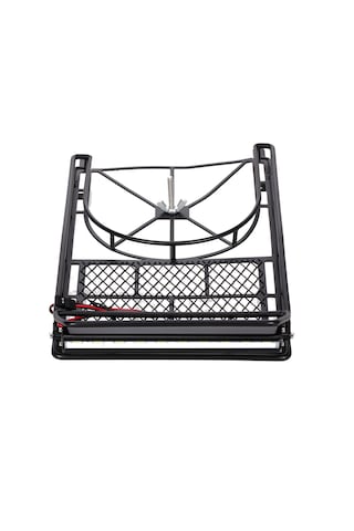 Jeehugo 1/10 Rc Krawlörler İçin Led Işık Barlı Alüminyum Çatı Rafı - Tamir Lastiği Tutuculu Trx4 Scx10 Rc4wd Gen8 Uyumlu