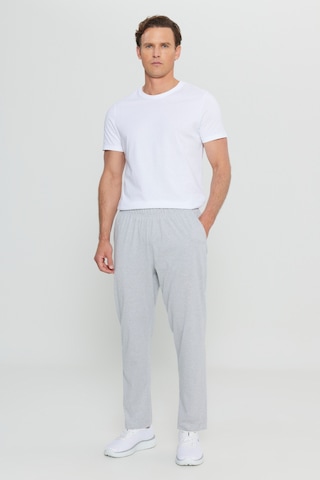 AC&Co / Altınyıldız Classics Erkek Grı Melanj Pamuklu Standart Fit Normal Kesim Beli Lastikli Cepli Pijama Altı Gri Melanj