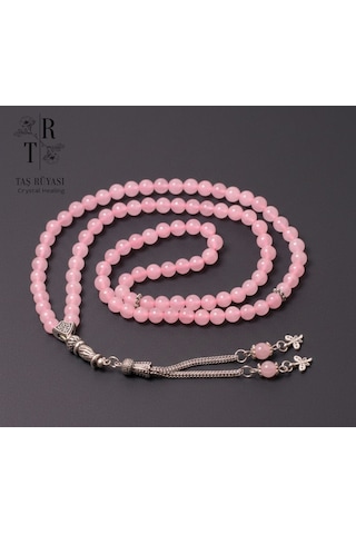 Pembe Kuvars Doğal Taş 99'luk Dua Tesbihi 6 Mm - Sevginin Ve Huzurun Işığı Gri Pembe Kuvars Doğal Taş 99'luk Dua Tesbihi 6 Mm - Sevginin Ve Huzurun Işığı Gri