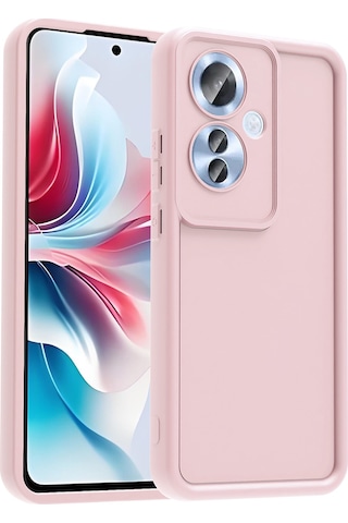 Rba Aksesuar Reno 11f Kılıf Kamera Korumalı Rba Ananas Kapak - Pembe Pembe