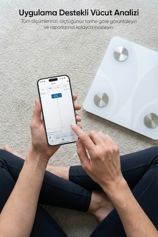 Glorifar Fitscale Bluetooth Beyaz Vücut Analiz Tartısı Diğer