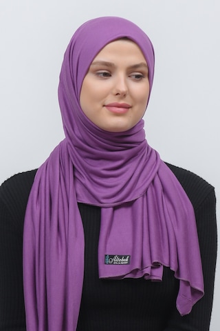 Altobeh Tesettür Kadın Düz Renk Penye Şal Hijab - Mor