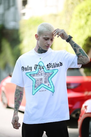 Blow Up Future Gen Bilind Beyaz Oversize Erkek T-shirt 141638