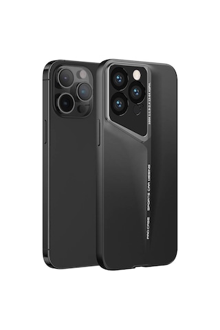 Zore Apple Apple iPhone Uyumlu 14 Pro Max Kılıf Ultra İnce Kamera Korumalı Sert Rubber Ogaa Procase Kapak-siyah