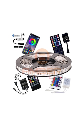 Rgb Şerit Led Tak Çalıştır Set 1-2-3-4-5-6-7-8-9-10 Metre