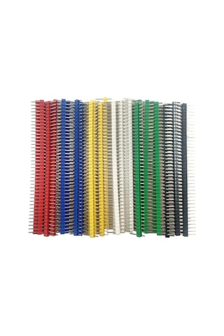 Alkatronik-30 Adet 40 Pin Erkek Header Seti 6 Renkli 2.54Mm Kırılabilir