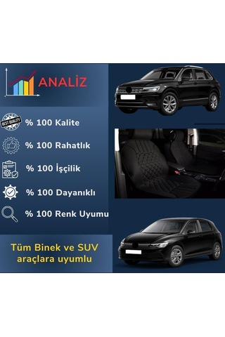 Space Oto Koltuk Minderi, Renault Araçlara Uyumlu 2'li Set Özel Tasarım Minder Premium 001