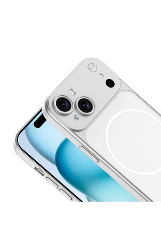 Apple Uyumlu iPhone 15 Kılıf 17 Görünümlü Kılıf Kamera Korumalı M-safe Şarj Özellikli Premium Pürüzsüz Şık Kapak Turuncu