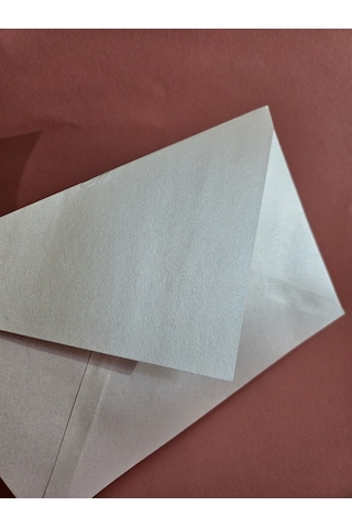 Zirve Zarf 12 X 18 Sedefli Beyaz Davetiye Zarfı 50 Adet