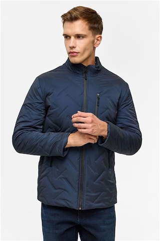 SÜVARİ Lacivert Slim Kapitone Mont Lacivert