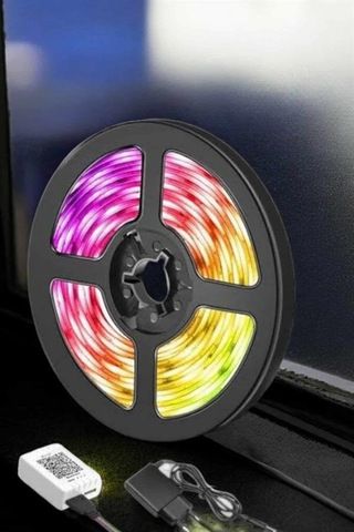 5 Metre Şerit Led Rgb Işıklı Kumandalı Güç Adaptörü Her Ortama Uygun 50467263