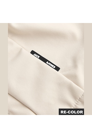 Jack & Jones Erkek Fermuarli Kapüsonlu Softshell Mont - Lupo - 12298689 Moonbeam