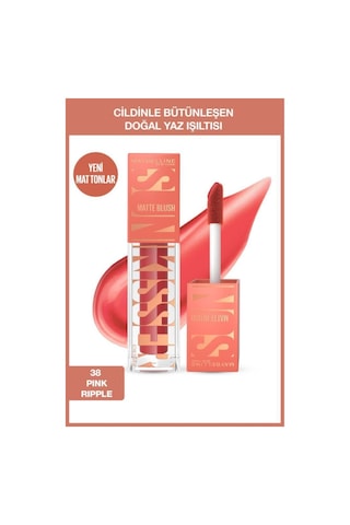 Maybelline New York Sunkisser Hazy Matte Likit Allık - 38 Pink Ripple