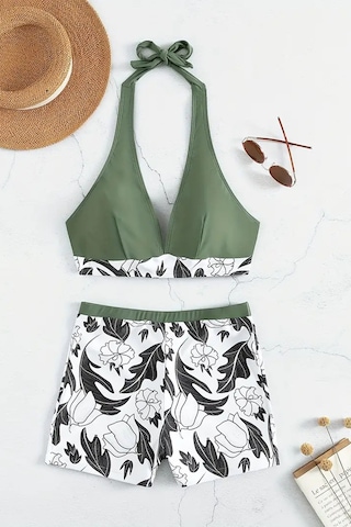 Angelsin Baskılı Deniz Şortu Çok Renkli