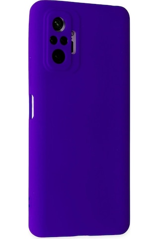 Newface Xiaomi Redmi Note 10 Pro Kılıf Nano İçi Kadife Silikon Glblseme - 91 - Mor