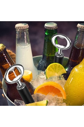 Moly Kendin Yap Bira Şişe Açacağı 4 Adet Paslanmaz Çelik Gümüş Renk Gümüş