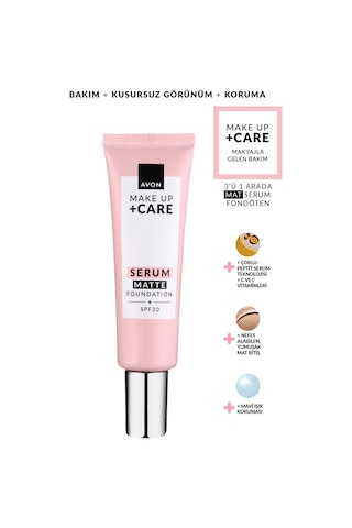 Make Up + Care 3ü 1 Arada Mat Serum Fondöten 30 Ml. 120n Porcelain 0