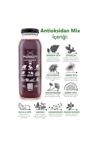 Antioksidanmix Bitkisel İçerikli Fonksiyonel %100 Vişne Meyve Suyu 250ml