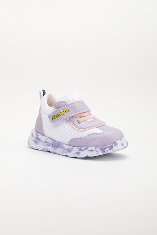 Şirin Bebe Şirinbebe Ortopedik Kız Bebek İlk Adım Spor Ayakkabı Lila Cırtlı Anorak Malzeme-3711 Lila