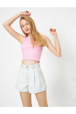 Koton Düz Atlet Pembe 0yal38235ık Gül