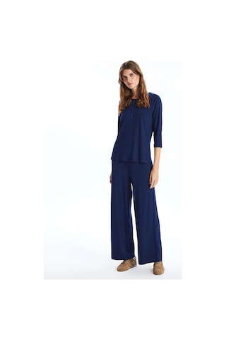 LC Waikiki Lcwaıkıkı Classic Lacivert Beli Lastikli Geniş Paça Kadın Pantolon Lıght Navy