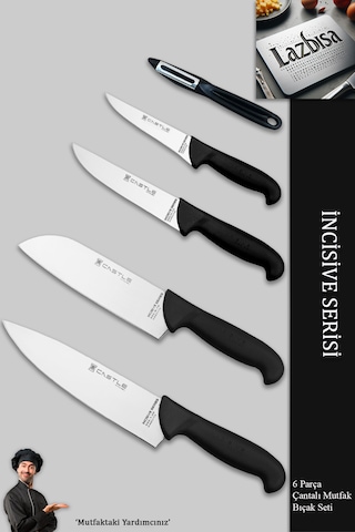 Incisive Serisi 6 Parça Mutfak Bıçak Seti Çantalı İncisive Serisi