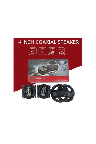 Xuweiwei Q-pertors 4 Yönlü 220w Max Güç Black 4 Inç Araç Hoparlörü Toz Kılıfı Ve Kablo İle Kolay Kurulum Dayanıklı Ses Sistemi