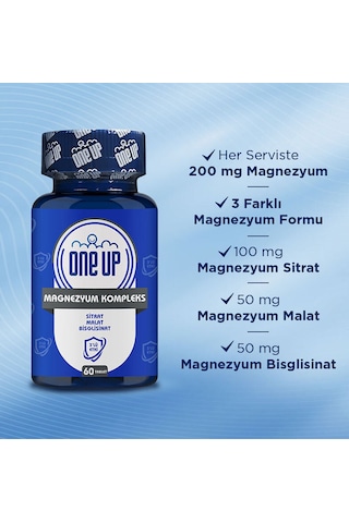 One Up Magnezyum Kompleks 60 Tablet Aromasız