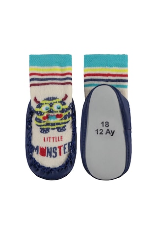 Civil Baby Monster Bebek Erkek Havlu Çarık Çorap - Standart