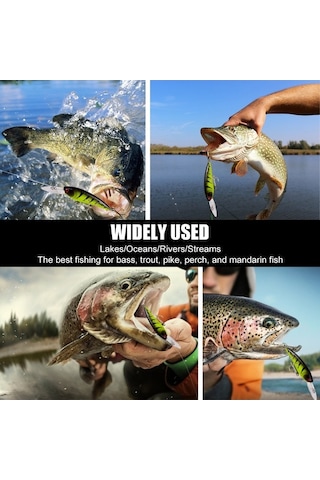 Novahub Gerçekçi Gözler Ve Desenlerle Donatılmış, Balık Avında Üstün Performans Sağlayan 20 Adet Yapay Balık Yemi, Yeni Tasarım