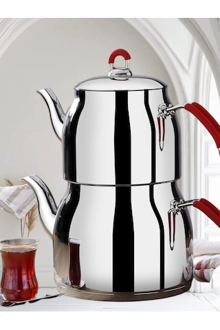 Viola Kanuni Çaydanlık Silikon Telkulp Paslanmaz Çelik Çaydanlık