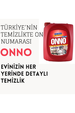 Onno Asprinn Çok Amaçlı Genel Temizleyici 4 Adet X 4000 Ml 4'lü Set