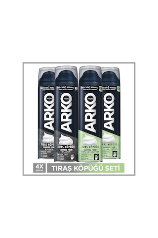 Arko Men Tıraş Köpüğü ırritation & Black 4x200 Ml