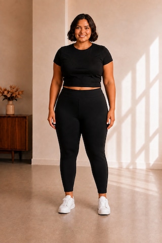 Sngl Tekstil Kadın Büyük Beden Çelik İnterlok Kumaş Toparlayıcı Tayt 3xl 4xl 5xl 6xl 7xl 8xl 9xl Siyah