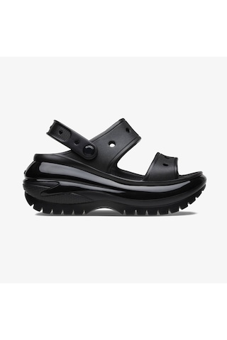 Crocs Classic Mega Crush Kadın Siyah Sandalet Düz 207989 Siyah