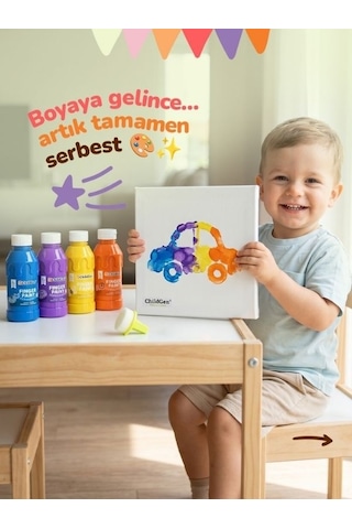 Childgen Süper Yıkanabilir Parmak Boya 350ml - Mor