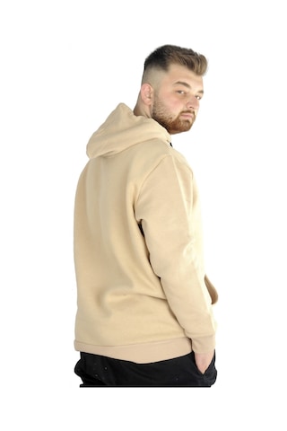 Mode Xl Erkek Sweatshirt Kapşonlu Pocket Basic 20562 Bej 001