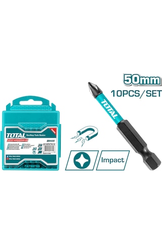Total Darbeli 50mm Ph2 Bits Ucu
