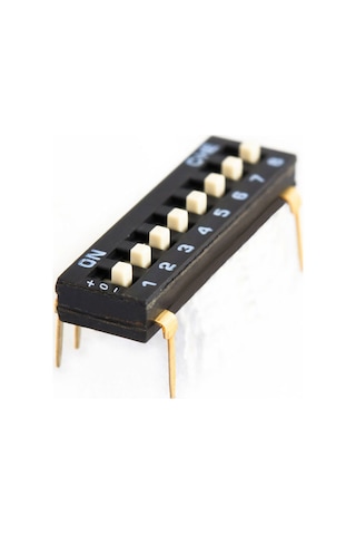 Tristate 8li Dip Switch 8 Pin Siyah Anahtar Açık Kapalı Seçim Adres Ayar + Off - Pull Up/Down