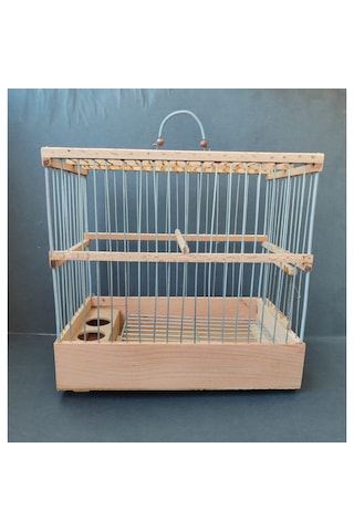 Çotanaklar Kafes Ahşap Tel Geçme Izgaralı Kafes 28 x 27 x 17 CM